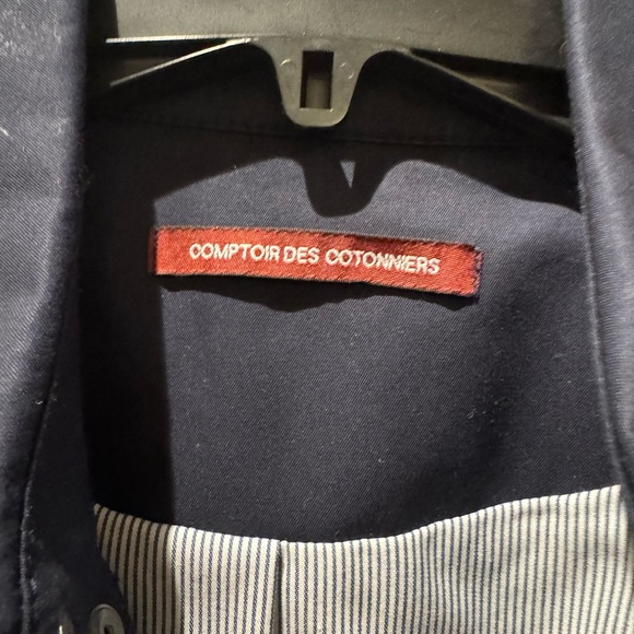 Comptoir Des Cotonniers Navy Blue Trench Coat - Picture 2 of 5